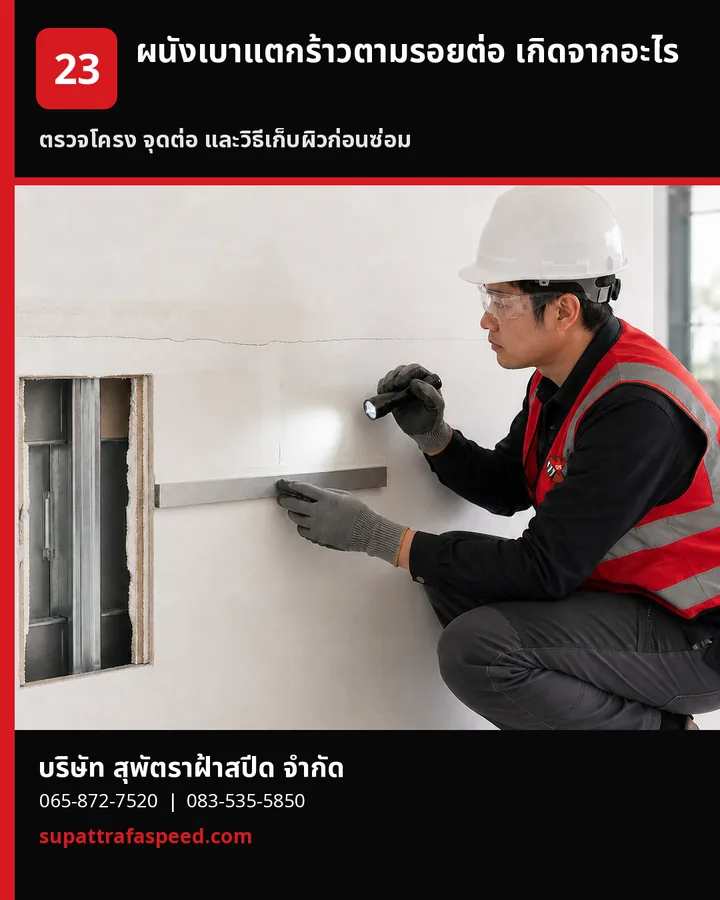 ภาพประกอบบทความ ผนังเบาแตกร้าวตามรอยต่อ เกิดจากอะไร และควรแก้อย่างไร