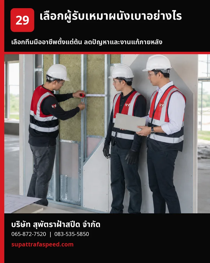 ภาพประกอบบทความ วิธีเลือกผู้รับเหมาผนังเบา เพื่อลดปัญหาและงานแก้ภายหลัง