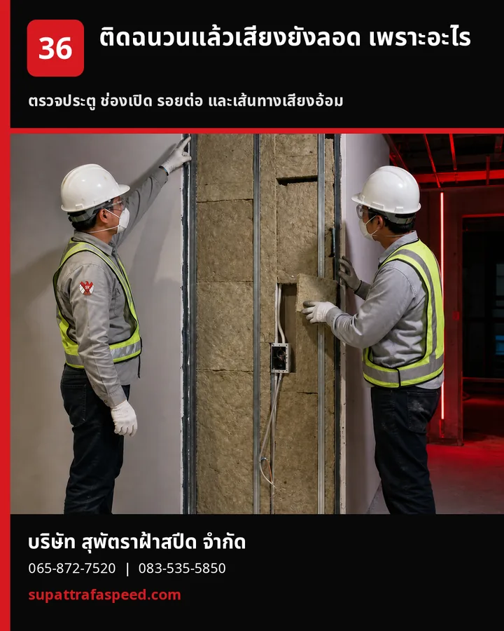ภาพประกอบบทความ ทำไมติดฉนวนแล้วเสียงยังลอด ปัญหาเกิดจากจุดไหน