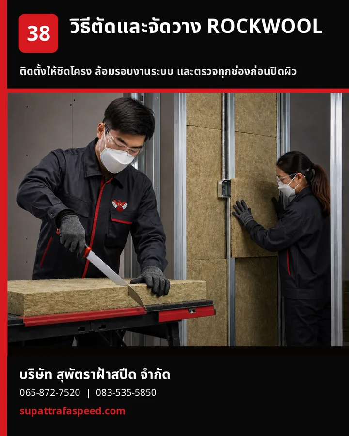 ภาพประกอบบทความ วิธีตัด จัดวาง และป้องกันช่องว่างของฉนวน ROCKWOOL